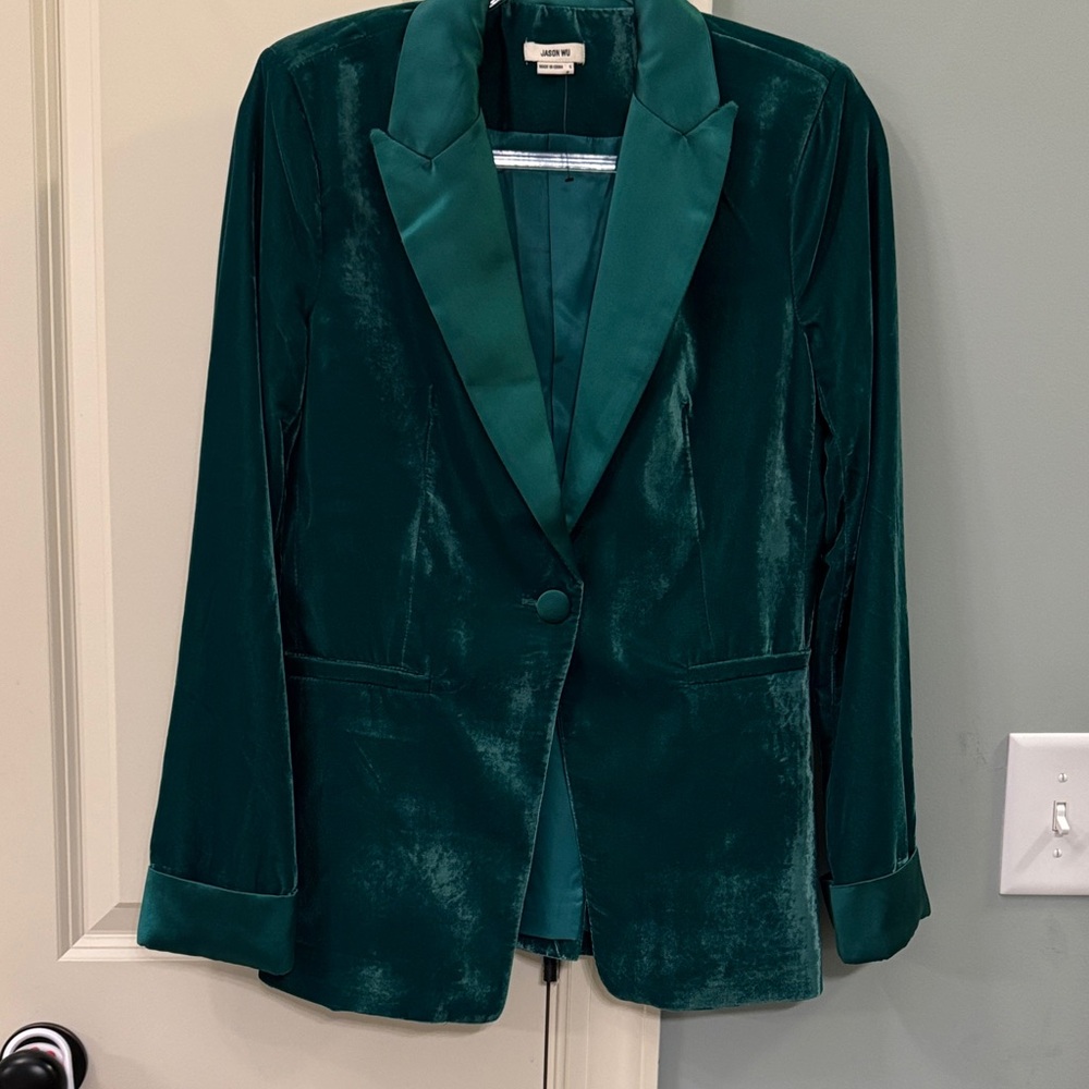 Jason Wu Emerald Velvet Blazer